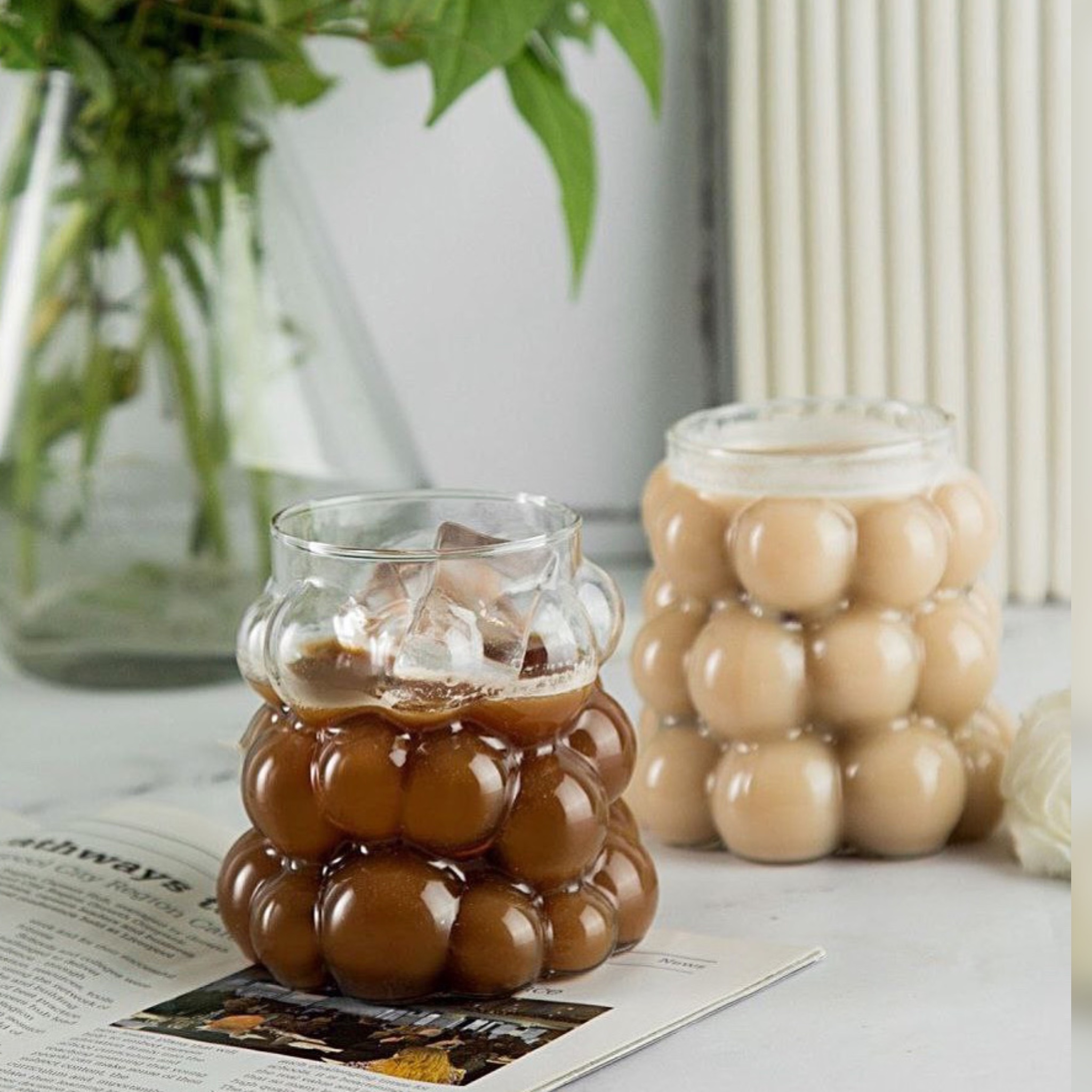 خانوم-خونه-لیوان-حبابی