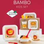 ست سرو غذای کودک فرشکیپس مربع 5 تکه