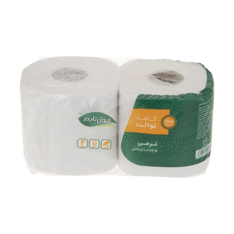 دستمال توالت فول تایم مدل توین (بسته 2 عددی)